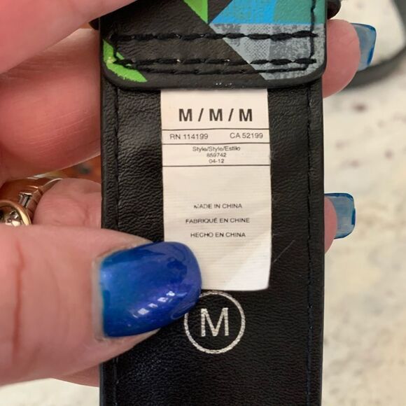 Quiksilver Vinyl Mens Abstract Logo Belt sz M - Picture 3 of 3